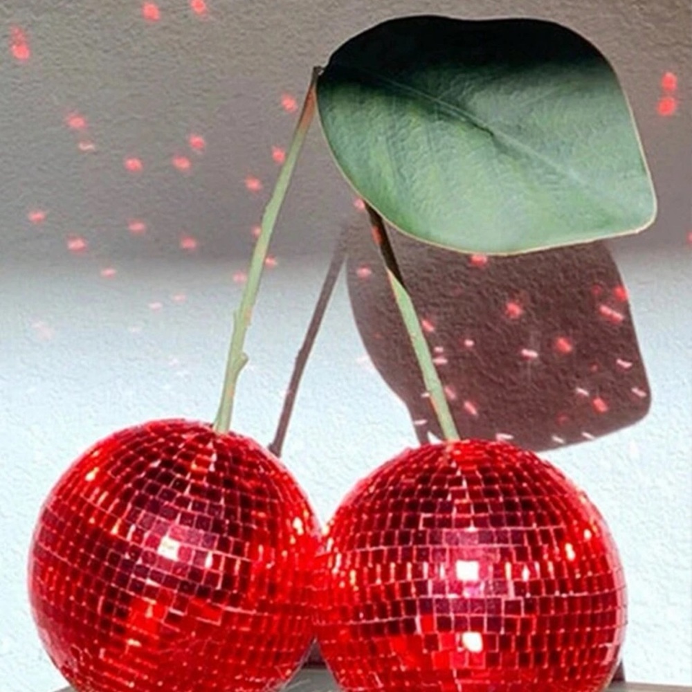 Cherry Disco Ball decor (2 balls) - Picture 4 of 4